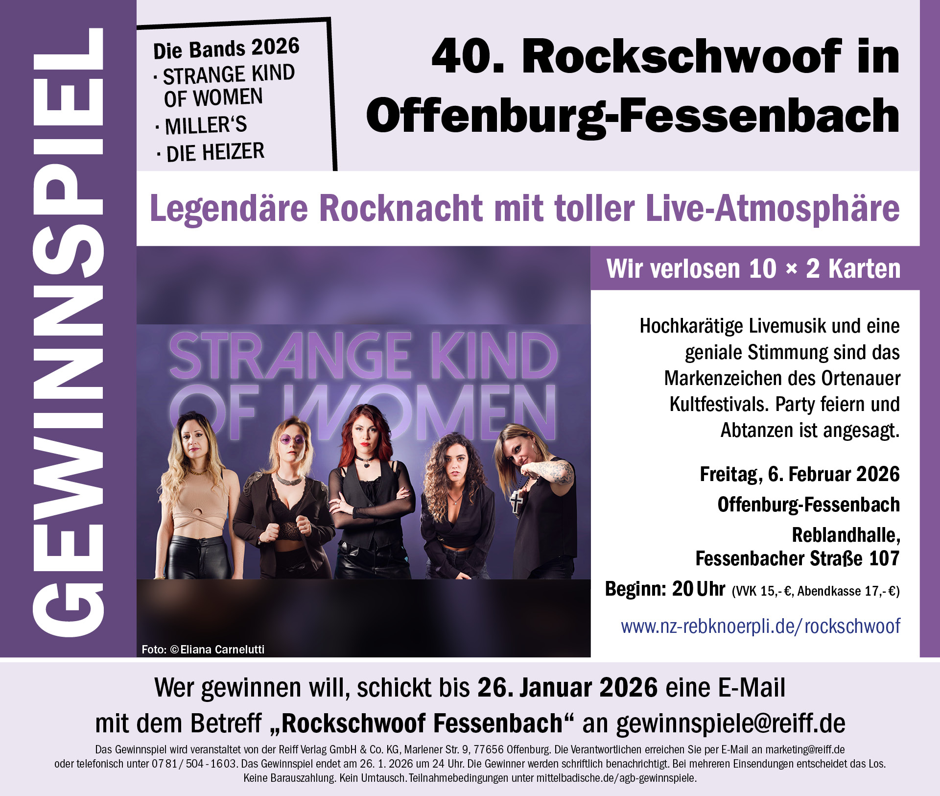 Gewinnspiel Rockschwoof: Mitmachen unter gewinnspiele@reiff.de